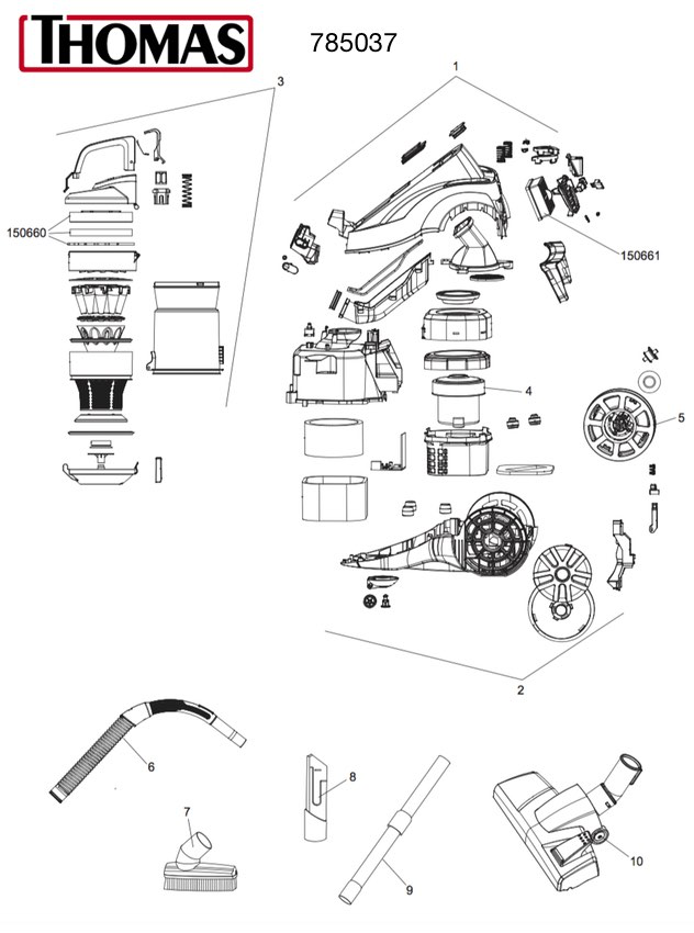 Корпус, фильтр, мотор, аксуссуары - 785037